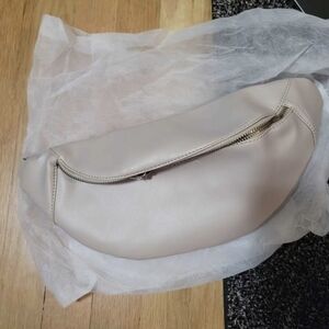 Elegant Cream Leather Women's Bag